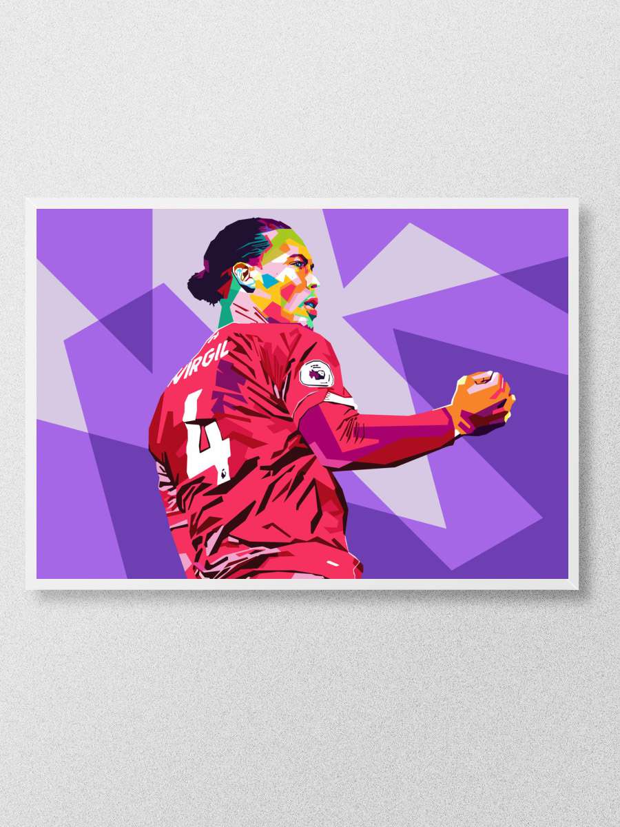 Van Dijk in wpap Futbol Poster Çerçevesiz Yüksek Kalite Futbolcu Duvar Poster