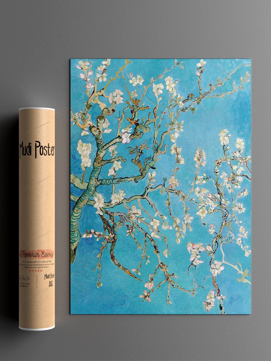 Van Gogh Almond Blossom Tablo Sanatsal Ünlü Ressam Poster Çerçevesiz Yüksek Kalite Poster