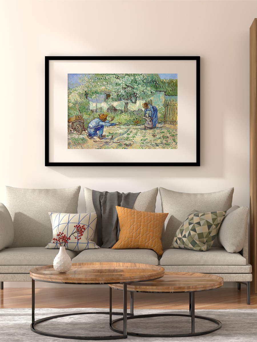 Van Gogh First Steps Tablo Sanatsal Ünlü Ressam Poster Çerçevesiz Yüksek Kalite Poster
