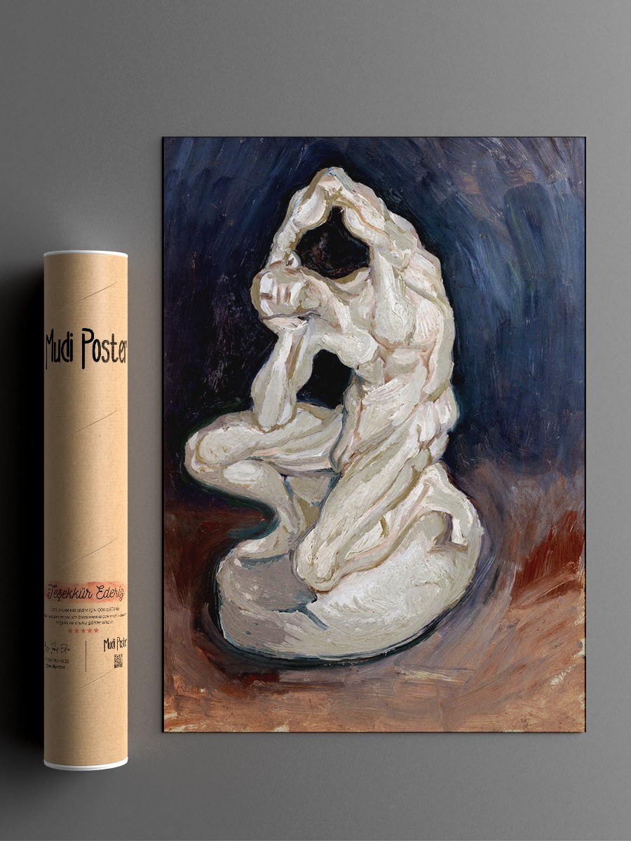 Van Gogh Kneeling Statue Tablo Sanatsal Ünlü Ressam Poster Çerçevesiz Yüksek Kalite Poster