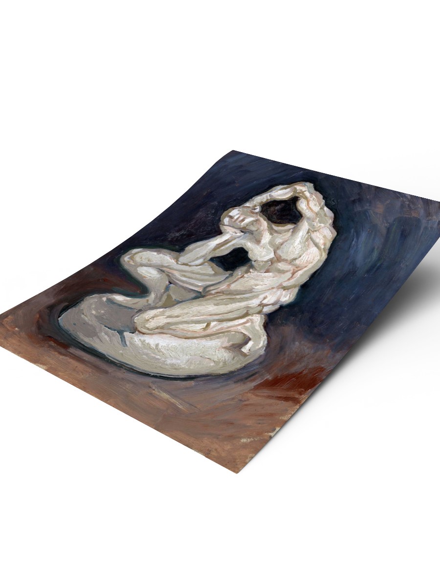 Van Gogh Kneeling Statue Tablo Sanatsal Ünlü Ressam Poster Çerçevesiz Yüksek Kalite Poster