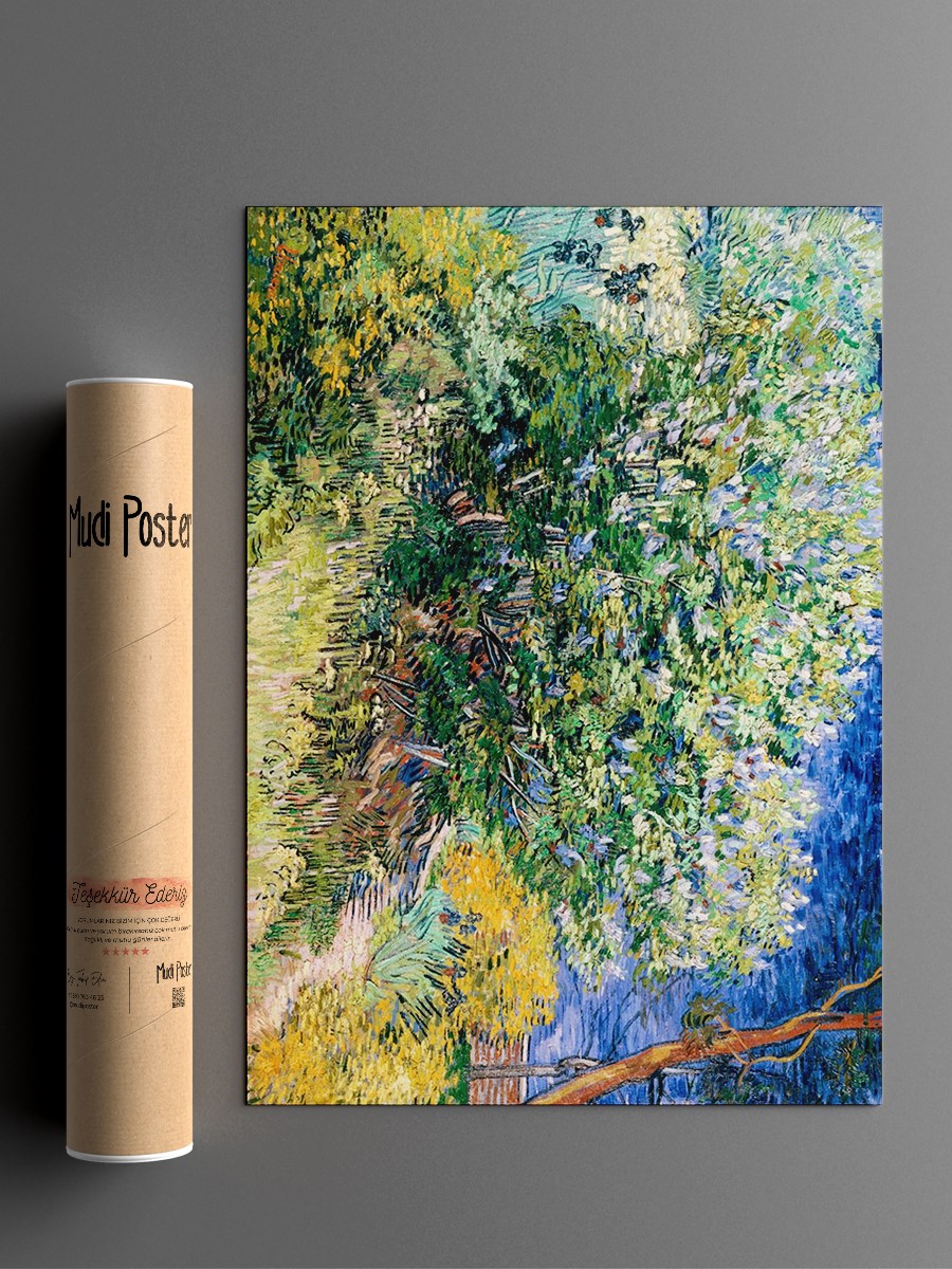 Van Gogh Lilac Bush Tablo Sanatsal Ünlü Ressam Poster Çerçevesiz Yüksek Kalite Poster