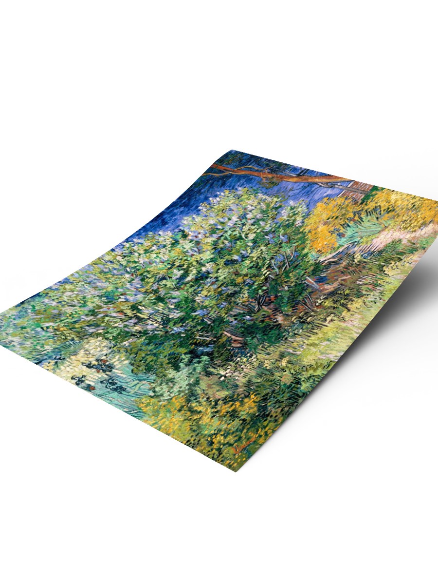 Van Gogh Lilac Bush Tablo Sanatsal Ünlü Ressam Poster Çerçevesiz Yüksek Kalite Poster