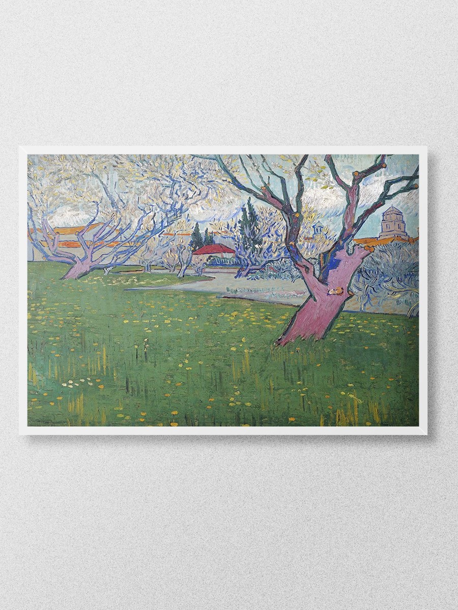 Van Gogh Orchards in Arles Tablo Sanatsal Ünlü Ressam Poster Çerçevesiz Yüksek Kalite Poster
