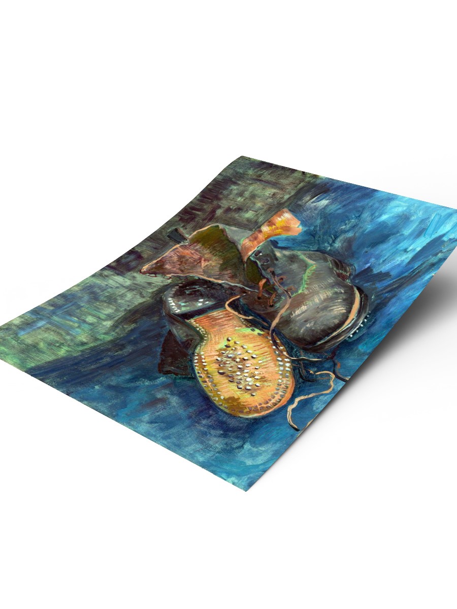 Van Gogh Pair of Boots Tablo Sanatsal Ünlü Ressam Poster Çerçevesiz Yüksek Kalite Poster