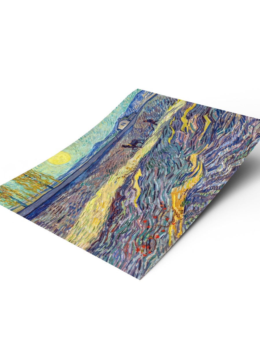 Van Gogh Plowing Farmer Tablo Sanatsal Ünlü Ressam Poster Çerçevesiz Yüksek Kalite Poster