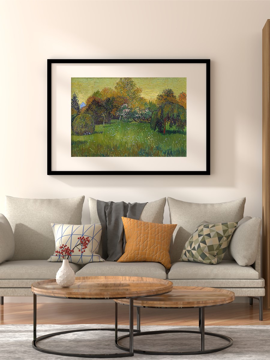 Van Gogh Poets Garden Tablo Sanatsal Ünlü Ressam Poster Çerçevesiz Yüksek Kalite Poster