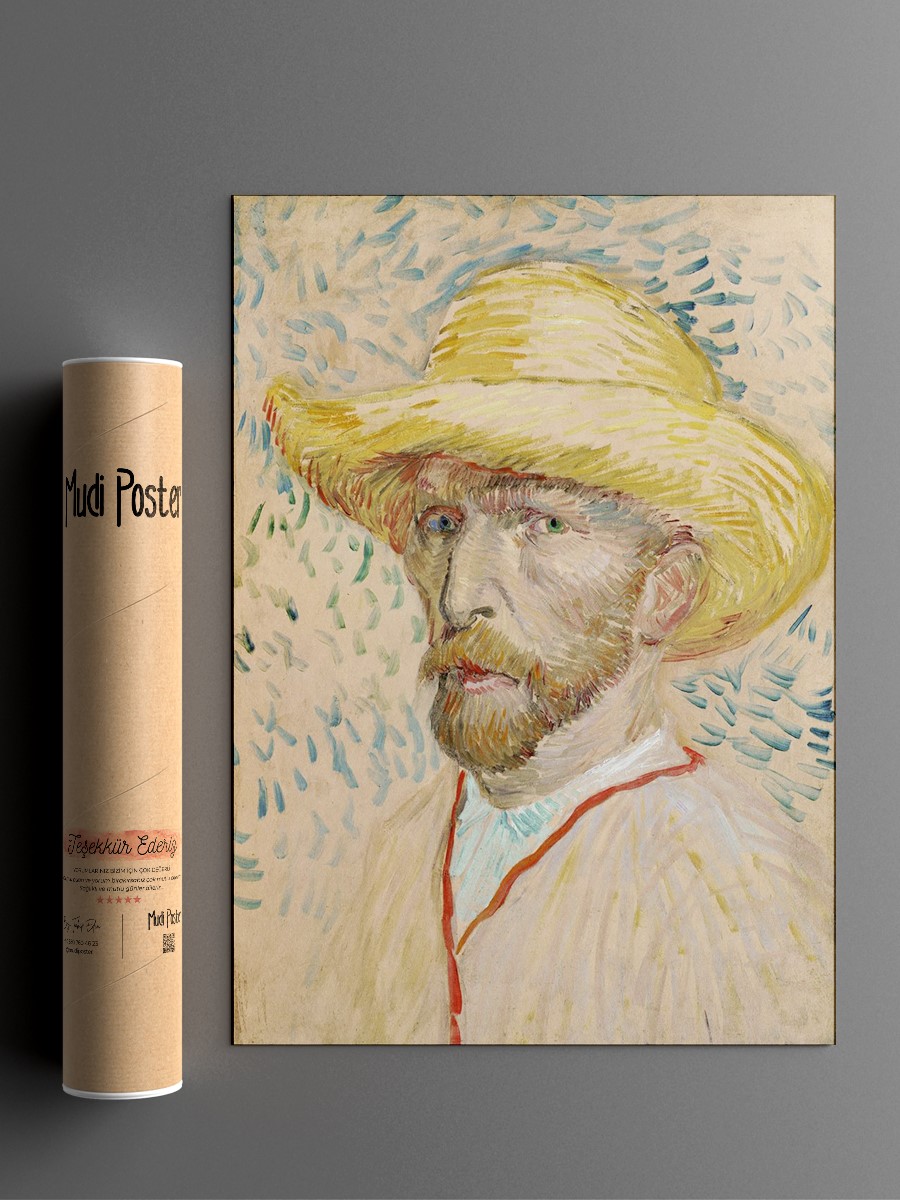 Van Gogh Self Portrait Tablo Sanatsal Ünlü Ressam Poster Çerçevesiz Yüksek Kalite Poster