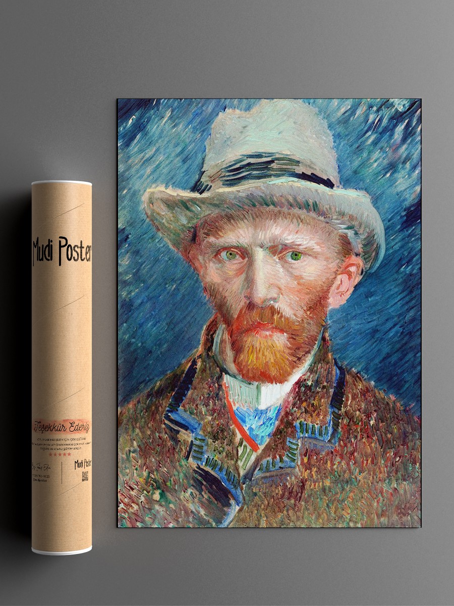 Van Gogh Self Portrait Tablo Sanatsal Ünlü Ressam Poster Çerçevesiz Yüksek Kalite Poster