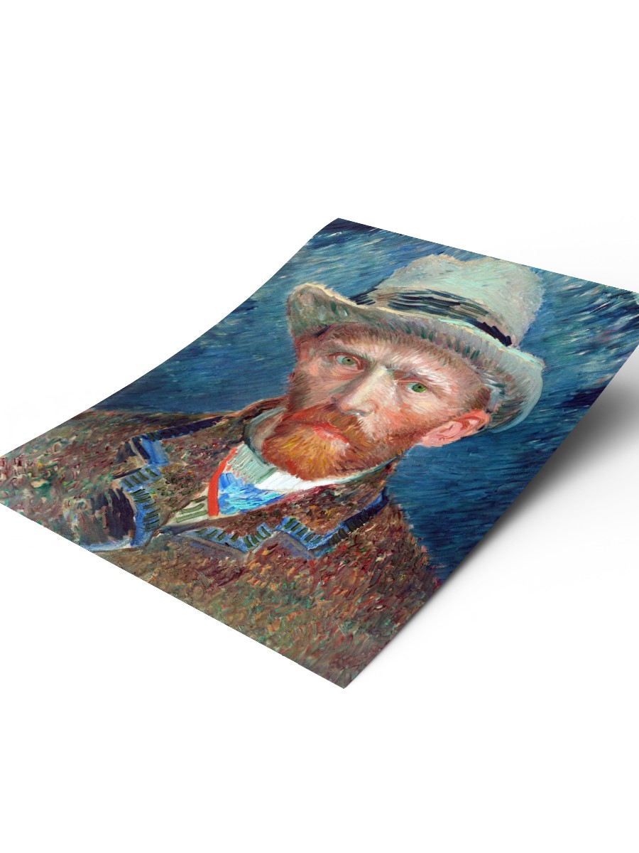 Van Gogh Self Portrait Tablo Sanatsal Ünlü Ressam Poster Çerçevesiz Yüksek Kalite Poster