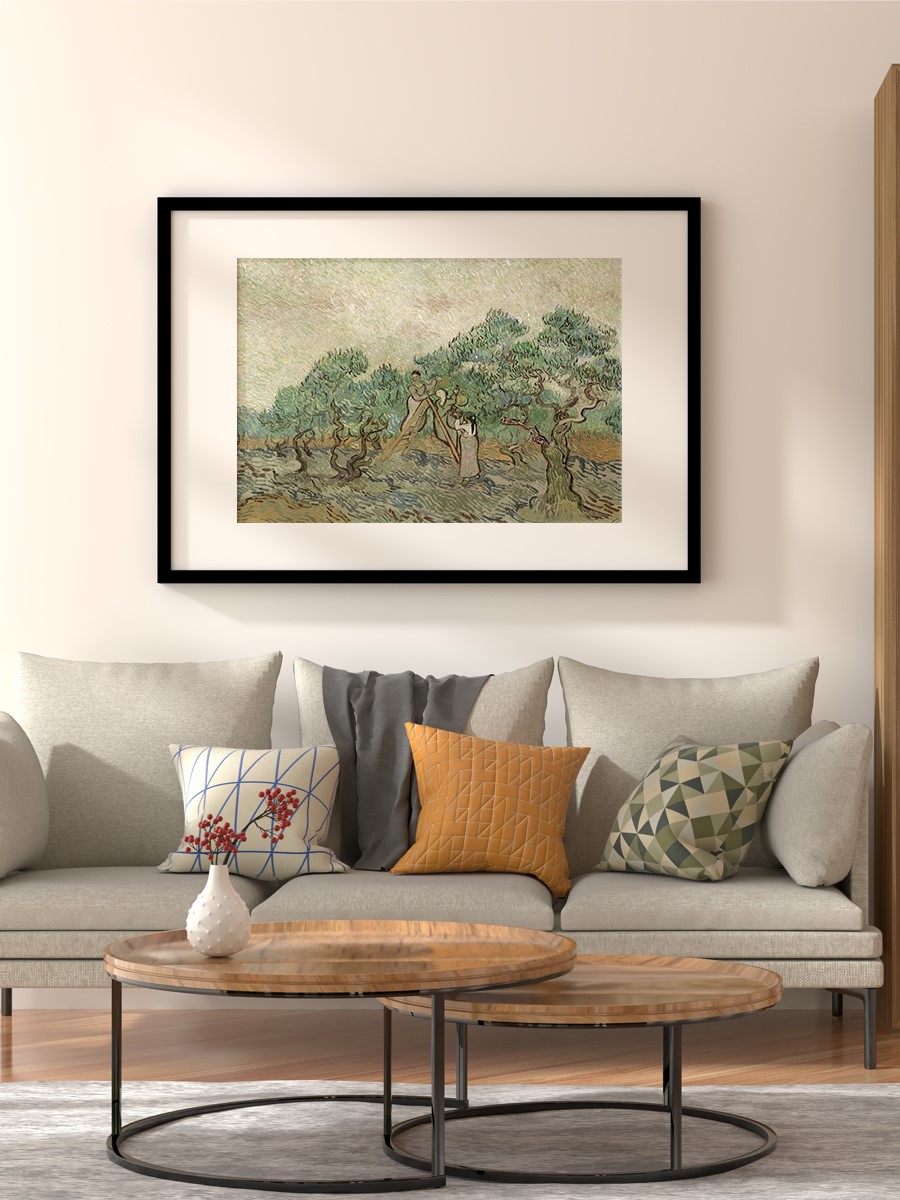 Van Gogh The Olive Orchard Tablo Sanatsal Ünlü Ressam Poster Çerçevesiz Yüksek Kalite Poster