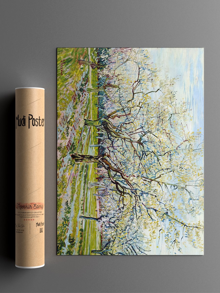 Van Gogh The White Orchard Tablo Sanatsal Ünlü Ressam Poster Çerçevesiz Yüksek Kalite Poster