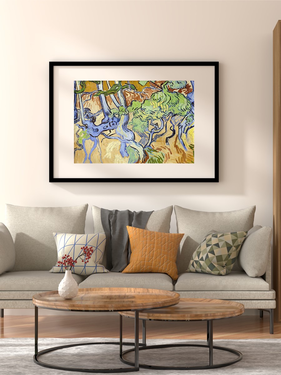 Van Gogh Tree Roots Tablo Sanatsal Ünlü Ressam Poster Çerçevesiz Yüksek Kalite Poster