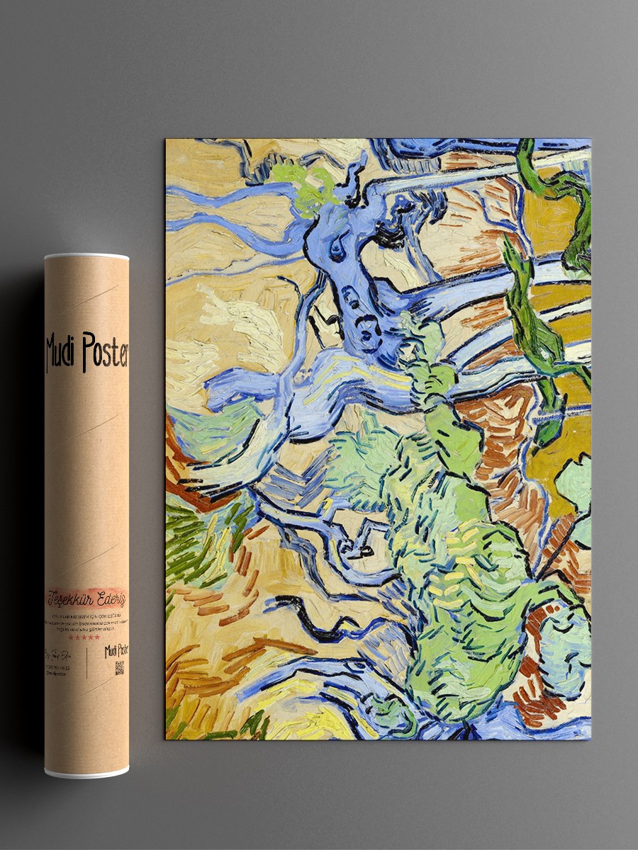 Van Gogh Tree Roots Tablo Sanatsal Ünlü Ressam Poster Çerçevesiz Yüksek Kalite Poster