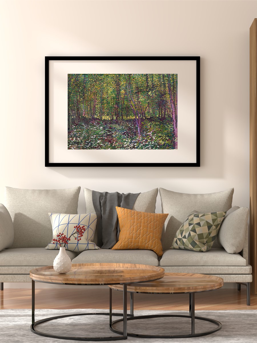 Van Gogh Undergrowth Tablo Sanatsal Ünlü Ressam Poster Çerçevesiz Yüksek Kalite Poster