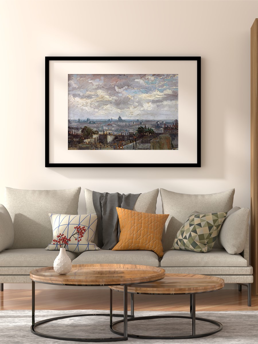 Van Gogh View of Paris Tablo Sanatsal Ünlü Ressam Poster Çerçevesiz Yüksek Kalite Poster