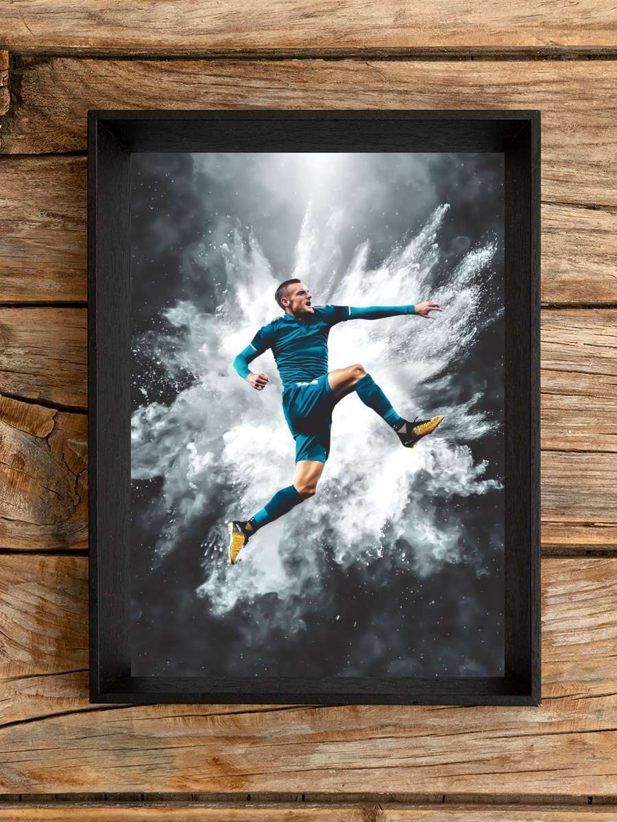 Vardy Illustration Futbol Poster Çerçevesiz Yüksek Kalite Futbolcu Duvar Poster