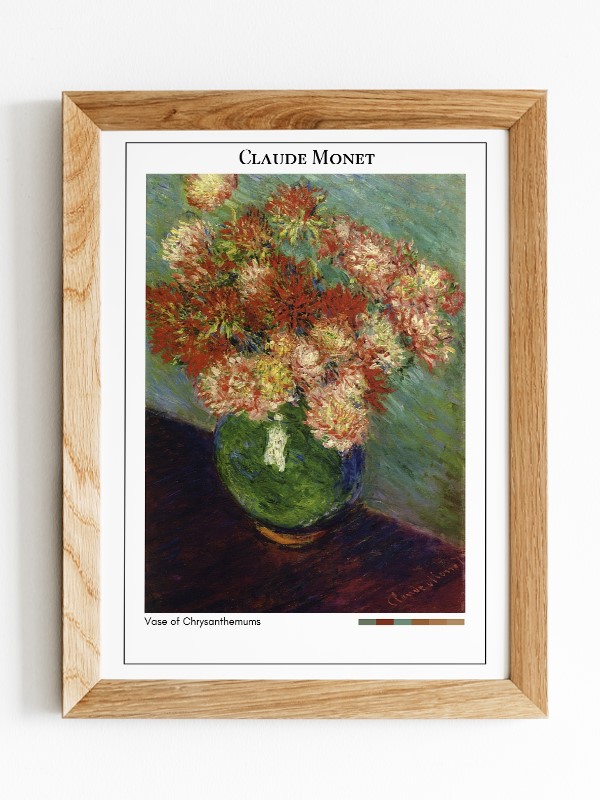 Claude Monet Vase of Chrysanthemums Poster