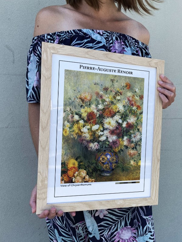 Pierre-Auguste Renoir Vase of Chrysanthemums Poster