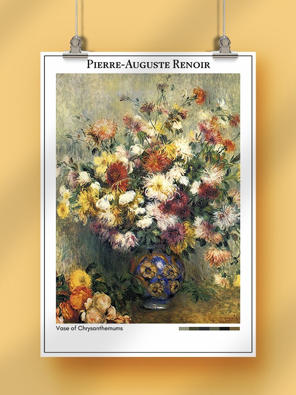 Pierre-Auguste Renoir Vase of Chrysanthemums Poster
