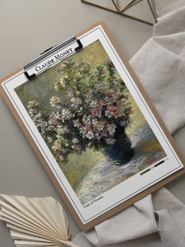 Claude Monet Vase of Flowers Poster