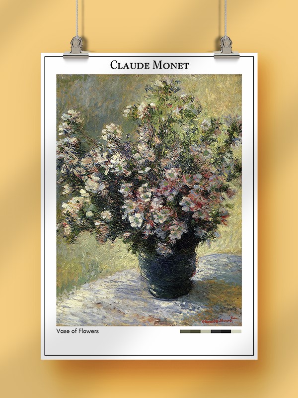 Claude Monet Vase of Flowers Poster