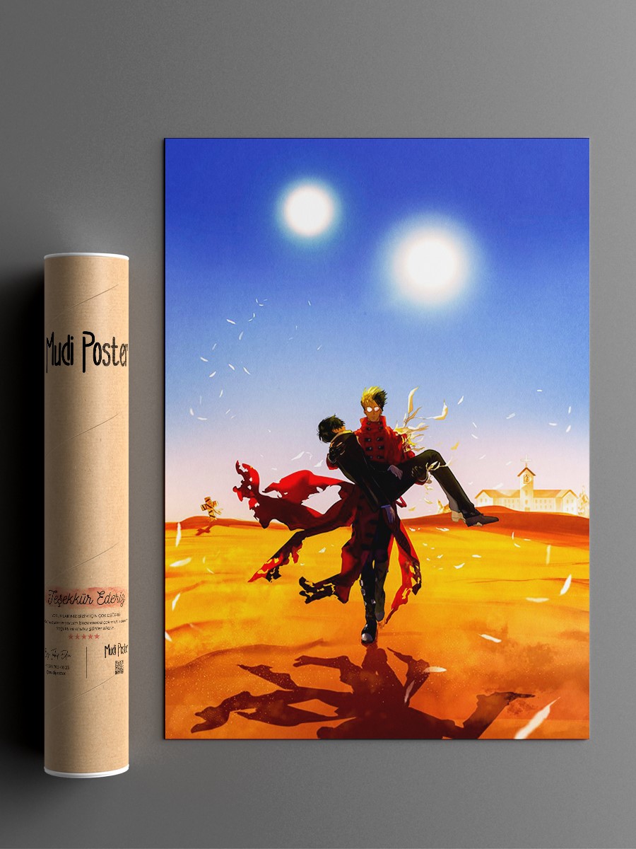 vash the stampede Anime Poster Çerçevesiz Yüksek Kalite Anime Duvar Poster