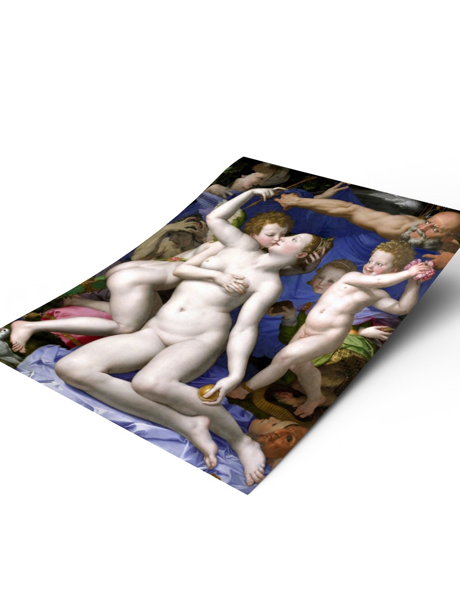 Venus Cupid Folly and Time Tablo Sanatsal Ünlü Ressam Poster Çerçevesiz Yüksek Kalite Poster