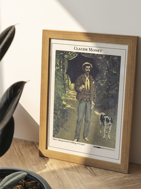 Claude Monet Victor Jacquemont Holding a Parasol Poster