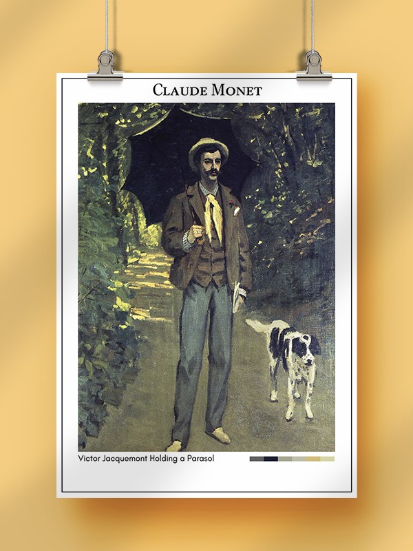 Claude Monet Victor Jacquemont Holding a Parasol Poster