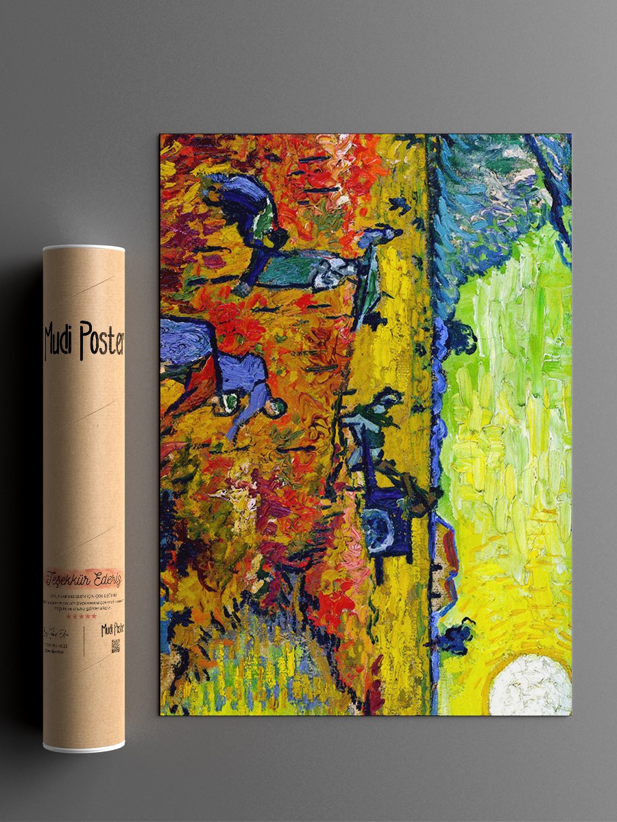 Vincent Gogh Red Vineyard Tablo Sanatsal Ünlü Ressam Poster Çerçevesiz Yüksek Kalite Poster