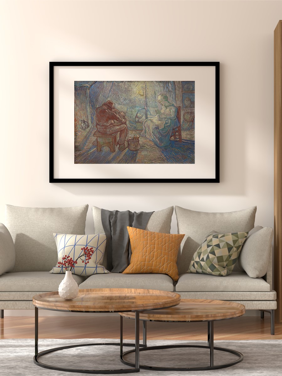 Vincent van Gogh Evening Tablo Sanatsal Ünlü Ressam Poster Çerçevesiz Yüksek Kalite Poster
