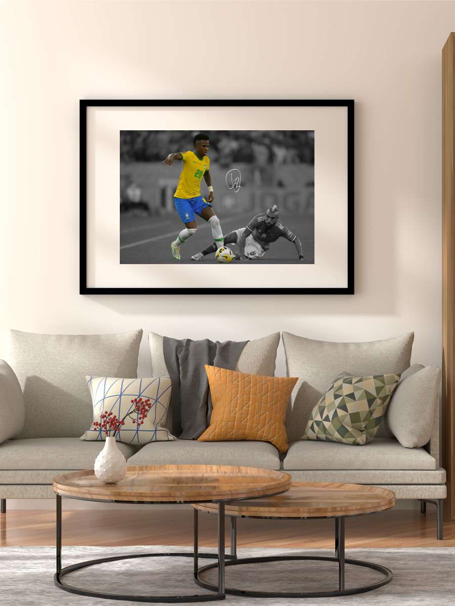 Vinicius Jr Futbol Poster Çerçevesiz Yüksek Kalite Futbolcu Duvar Poster