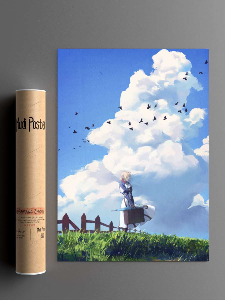 Violet Evergarden Anime Poster Çerçevesiz Yüksek Kalite Anime Duvar Poster