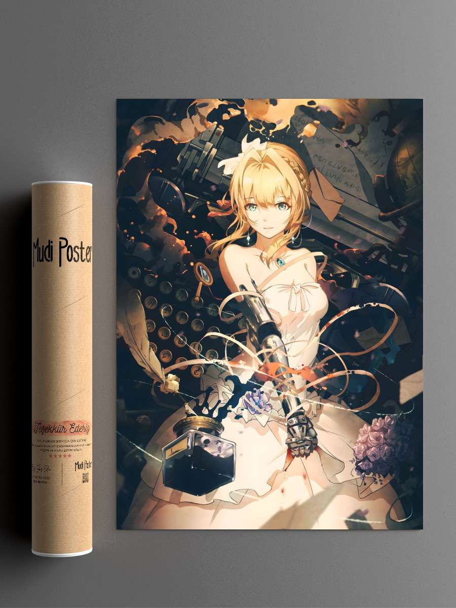 Violet Anime Poster Çerçevesiz Yüksek Kalite Anime Duvar Poster