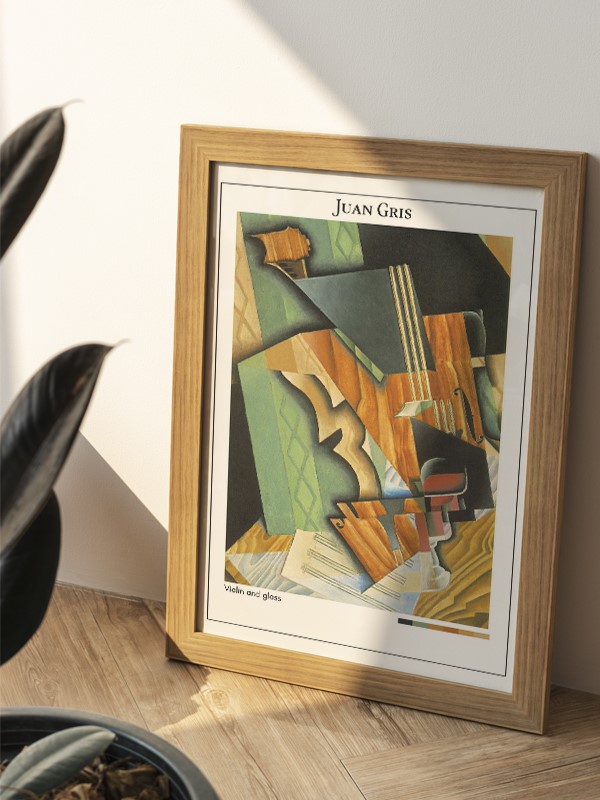 Juan Gris Violin and glass Poster
