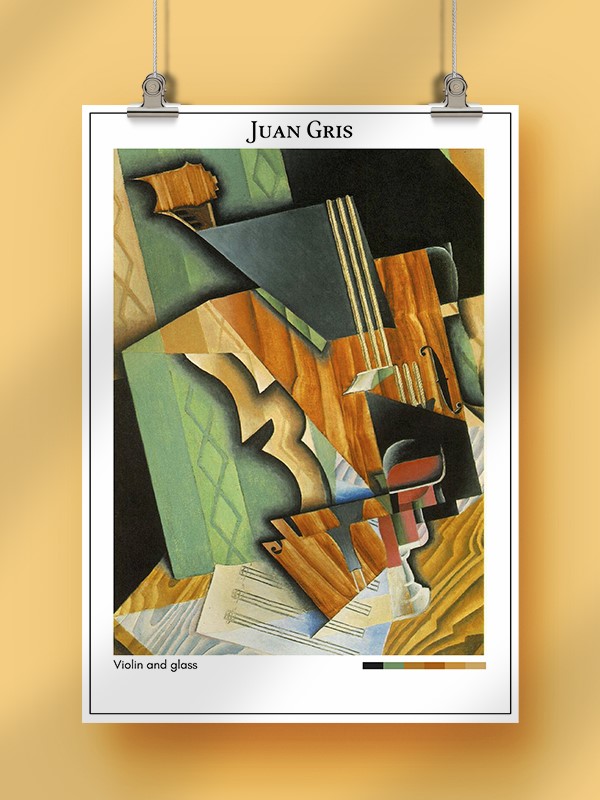 Juan Gris Violin and glass Poster