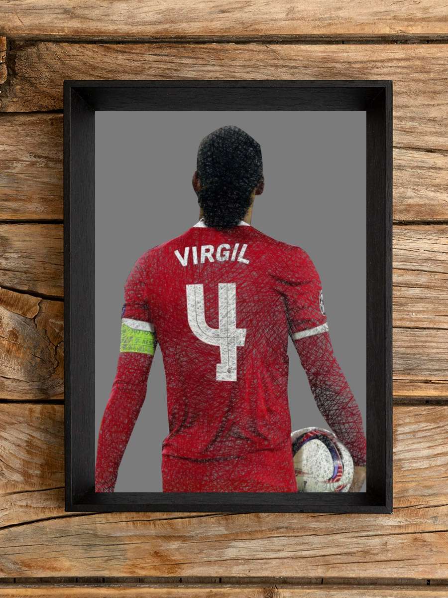 Virgil van Dijk Futbol Poster Çerçevesiz Yüksek Kalite Futbolcu Duvar Poster
