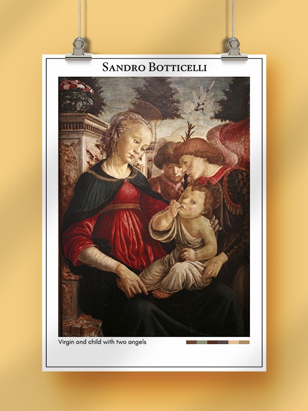 Sandro Botticelli Virgin and child with two angels Poster