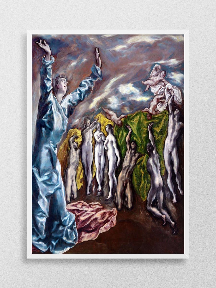 Vision of Saint John Tablo Sanatsal Ünlü Ressam Poster Çerçevesiz Yüksek Kalite Poster