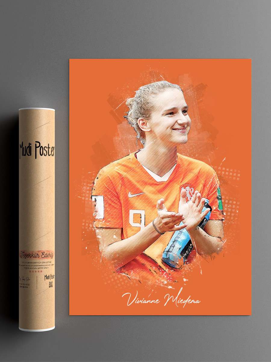 Vivianne Miedema Futbol Poster Çerçevesiz Yüksek Kalite Futbolcu Duvar Poster