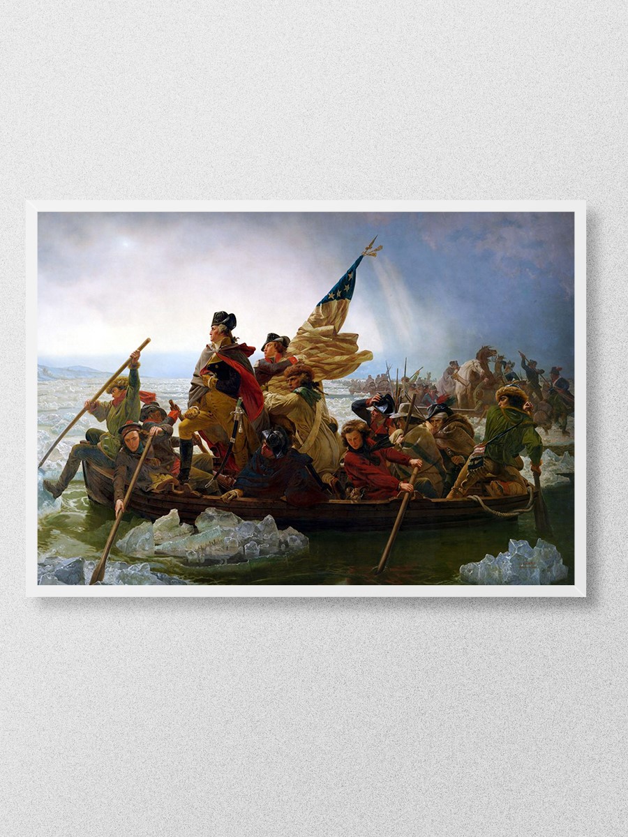 Washington Cross Delaware Tablo Sanatsal Ünlü Ressam Poster Çerçevesiz Yüksek Kalite Poster