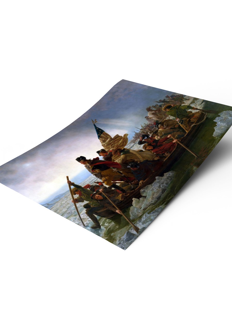Washington Cross Delaware Tablo Sanatsal Ünlü Ressam Poster Çerçevesiz Yüksek Kalite Poster