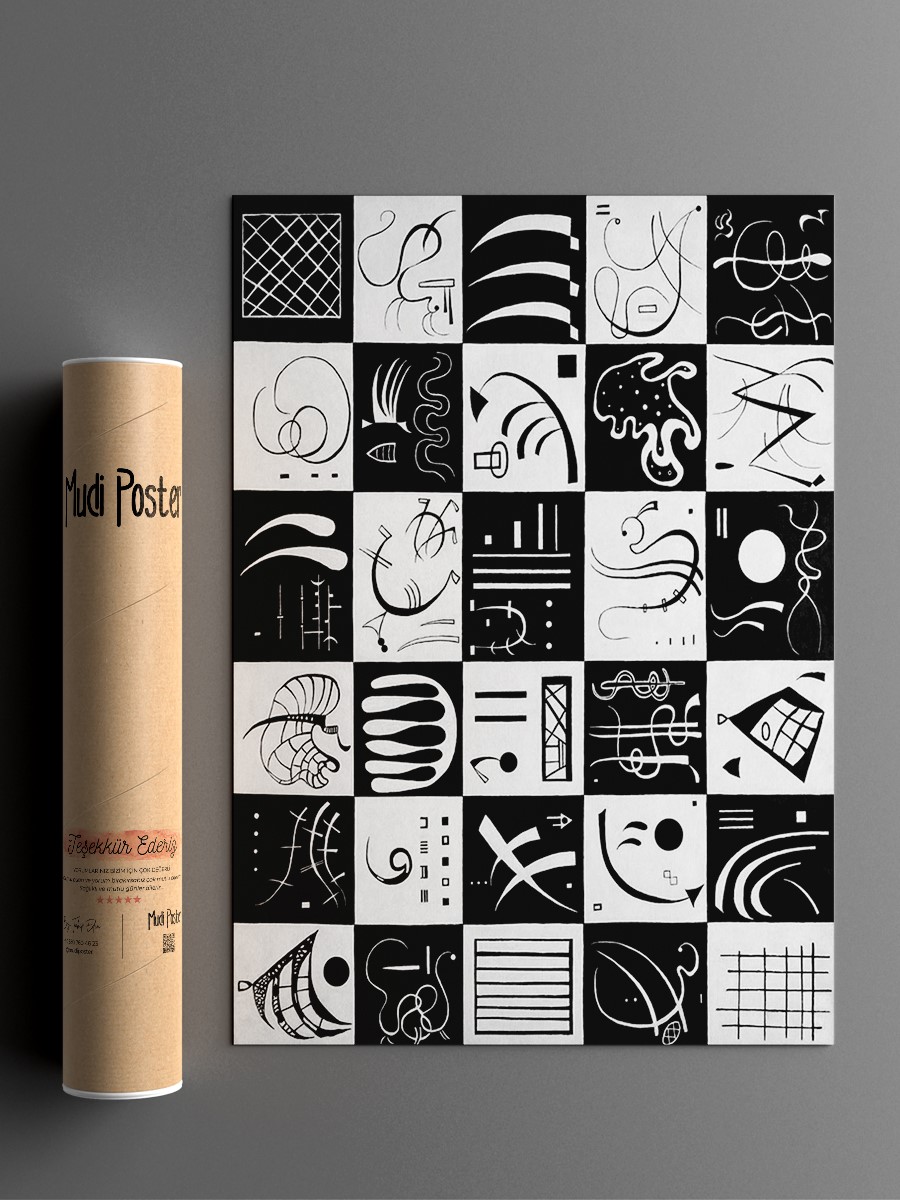 Wassily Kandinsky Thirty Tablo Sanatsal Ünlü Ressam Poster Çerçevesiz Yüksek Kalite Poster