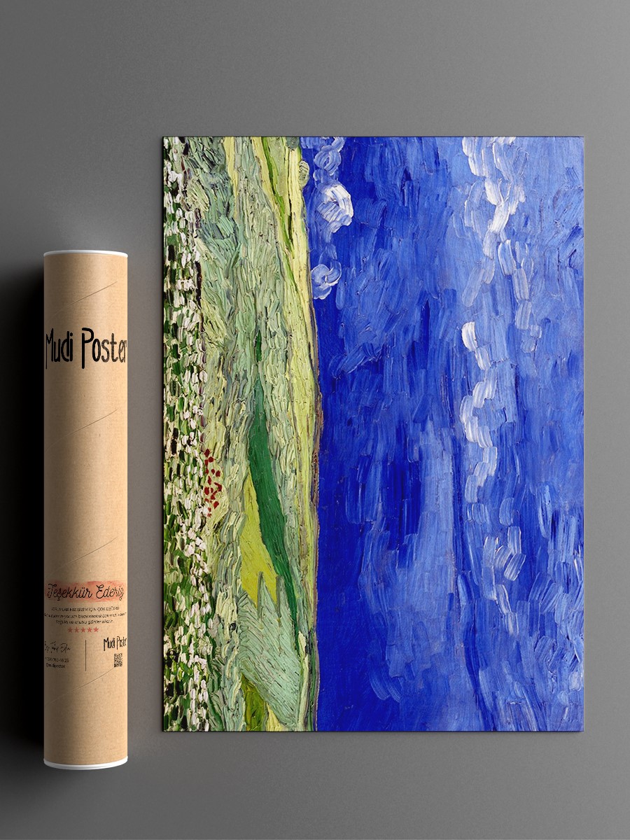 Wheatfield under Clouds Tablo Sanatsal Ünlü Ressam Poster Çerçevesiz Yüksek Kalite Poster