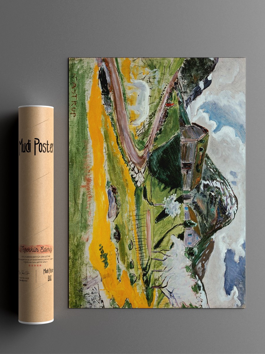 White Horse in Spring Tablo Sanatsal Ünlü Ressam Poster Çerçevesiz Yüksek Kalite Poster