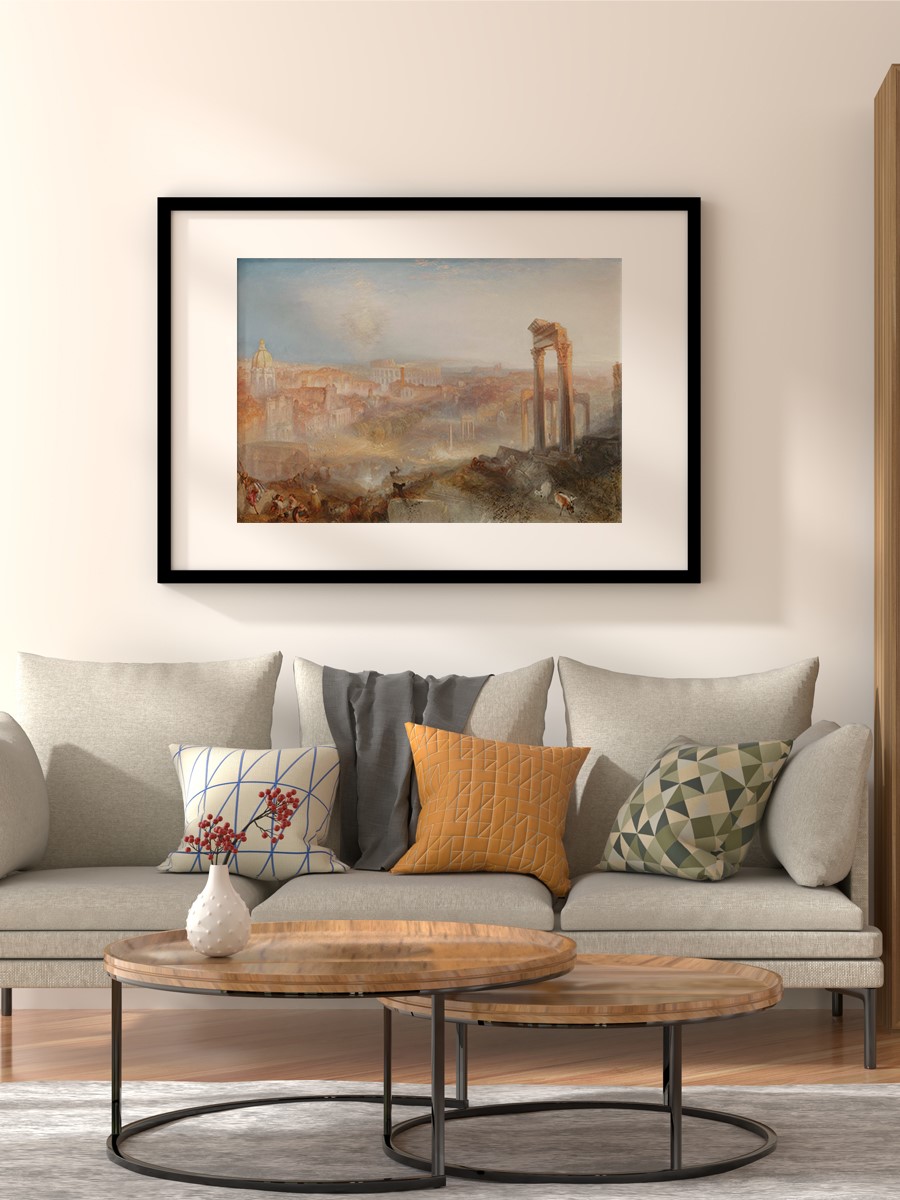 William Turner Modern Rome Tablo Sanatsal Ünlü Ressam Poster Çerçevesiz Yüksek Kalite Poster