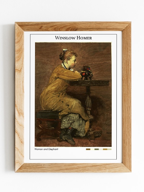 Winslow Homer Woman and Elephant Poster