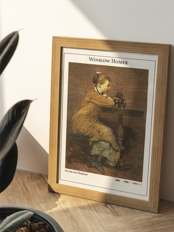 Winslow Homer Woman and Elephant Poster