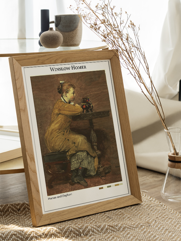 Winslow Homer Woman and Elephant Poster